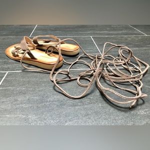 Chocolate Brown JEFFREY CAMPBELL Women Vista Gladiator Suede Sandals 7M Desig…